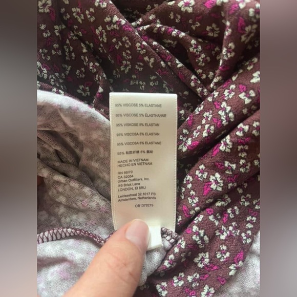 NEW Free People Women Love Story Maxi Dress Raisin Combo Burgundy Brown Floral M - Picture 15 of 16